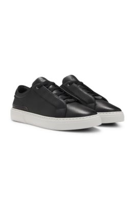 BOSS Gary グレインレザー スニーカー ロゴメタル BOSS - Gary leather low-top trainers with branded lace loop
