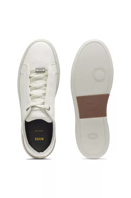 Gary trainers in grained leather with hidden laces