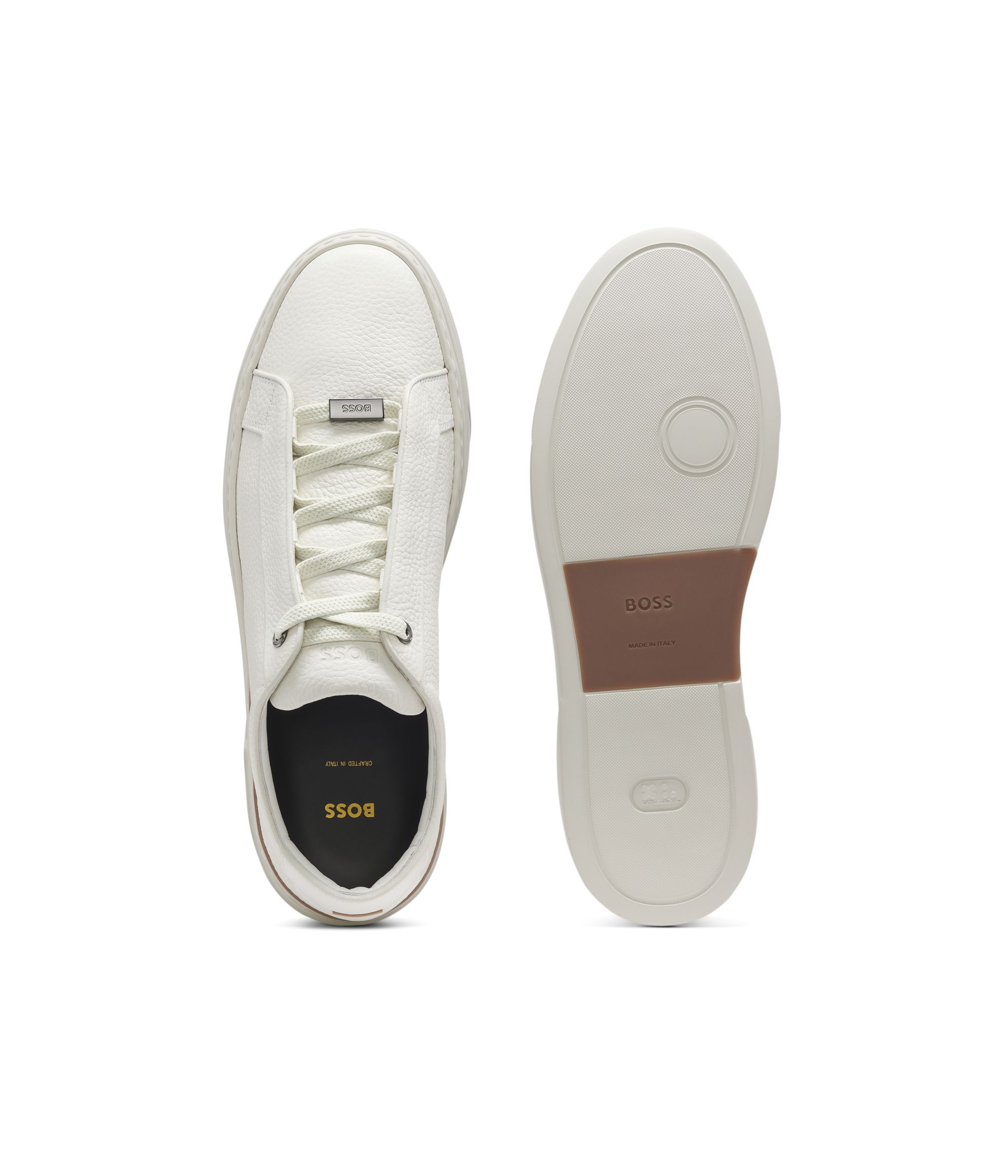 BOSS - Gary スニーカー グレインレザー - ホワイト
