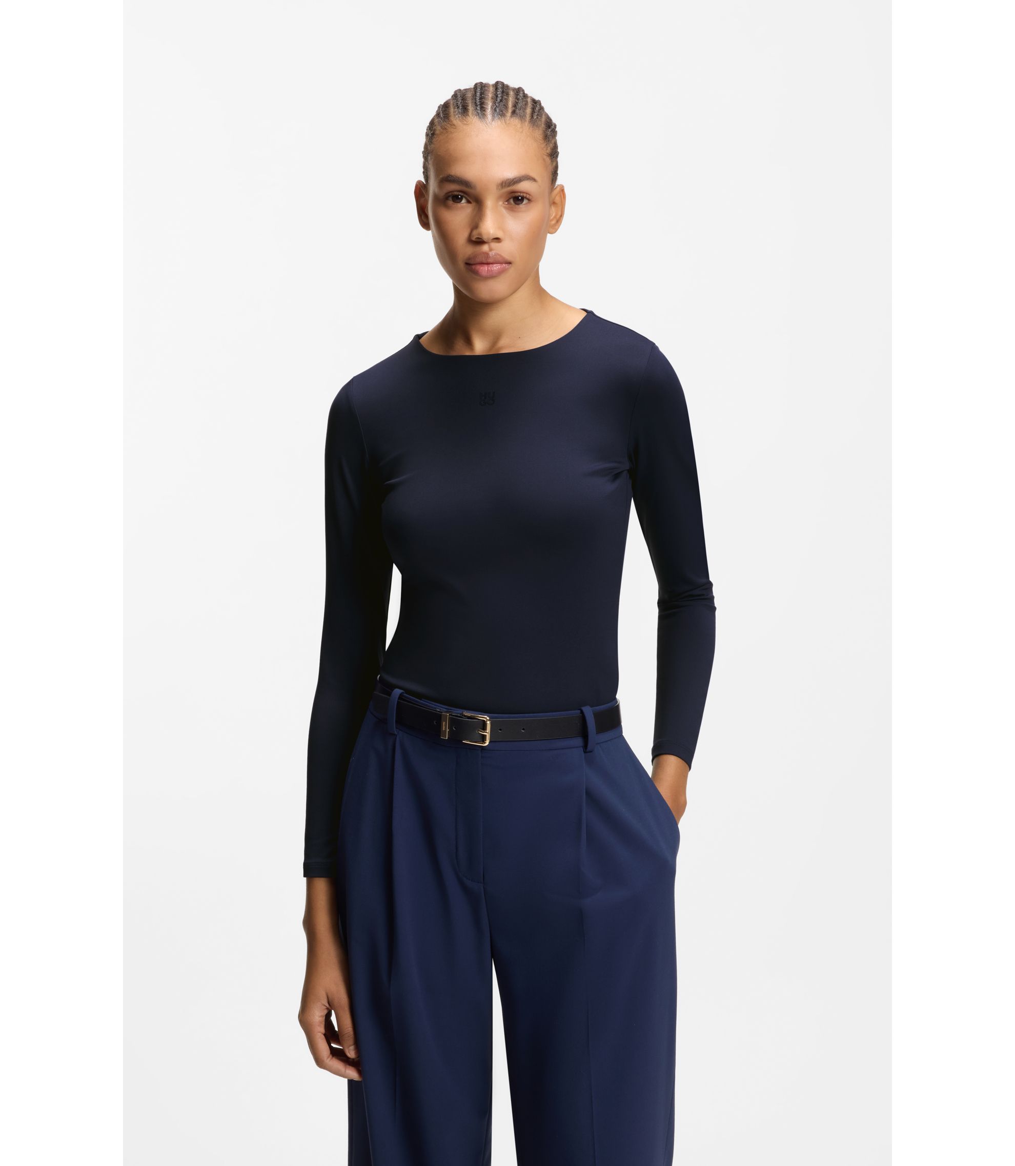 Top aus Stretch-Jersey mit Stack-Logo-Print