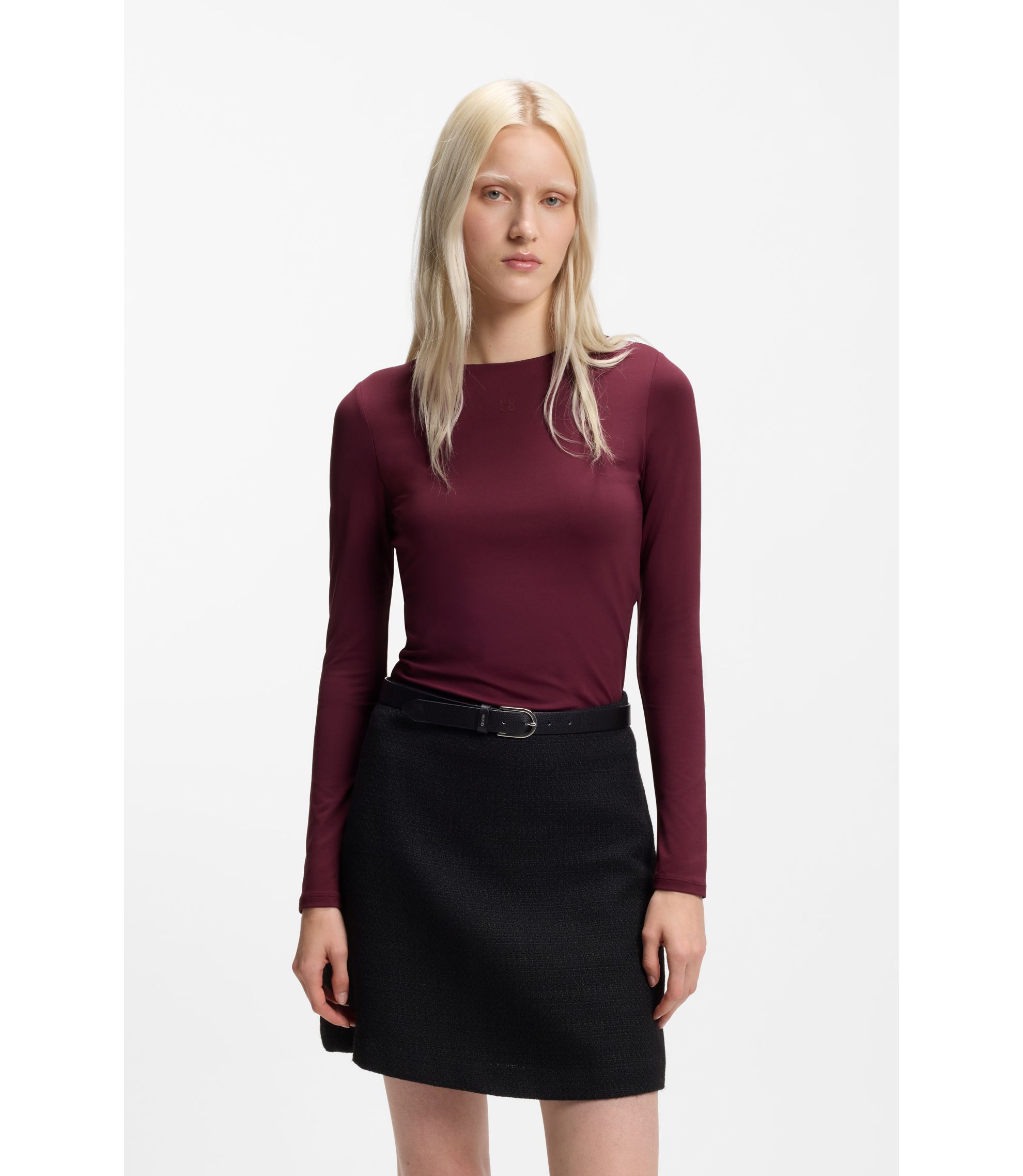 Top aus Stretch-Jersey mit Stack-Logo-Print