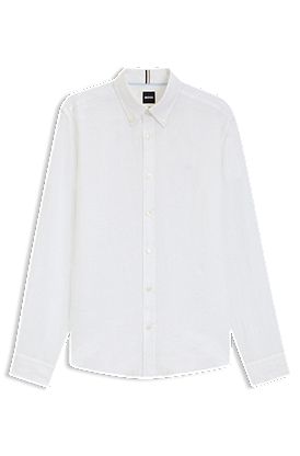 Slim-fit shirt in linen