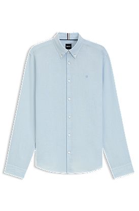 Slim-fit shirt in linen