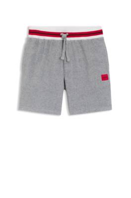 Cotton-blend shorts with contrast trims 1