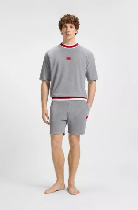 Cotton-blend shorts with contrast trims
