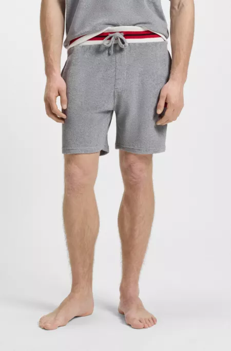 Cotton-blend shorts with contrast trims