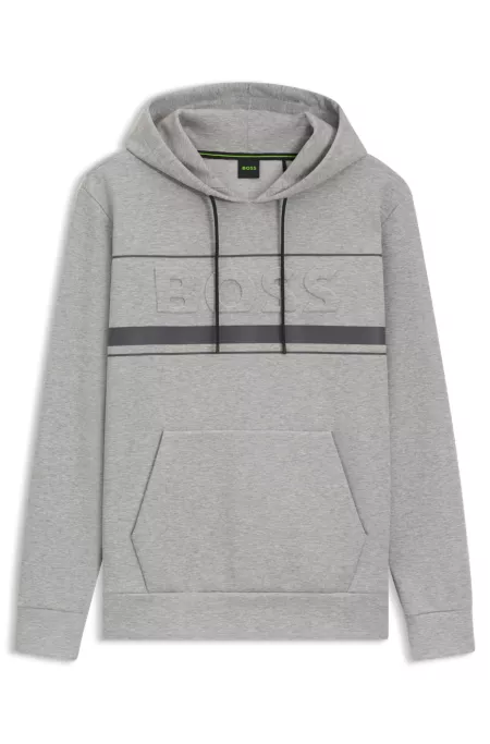 Cotton-blend hoodie with stripe details