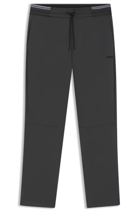 Cotton-blend tracksuit bottoms with striped waistband
