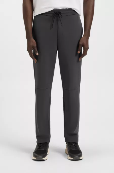 Cotton-blend tracksuit bottoms with striped waistband