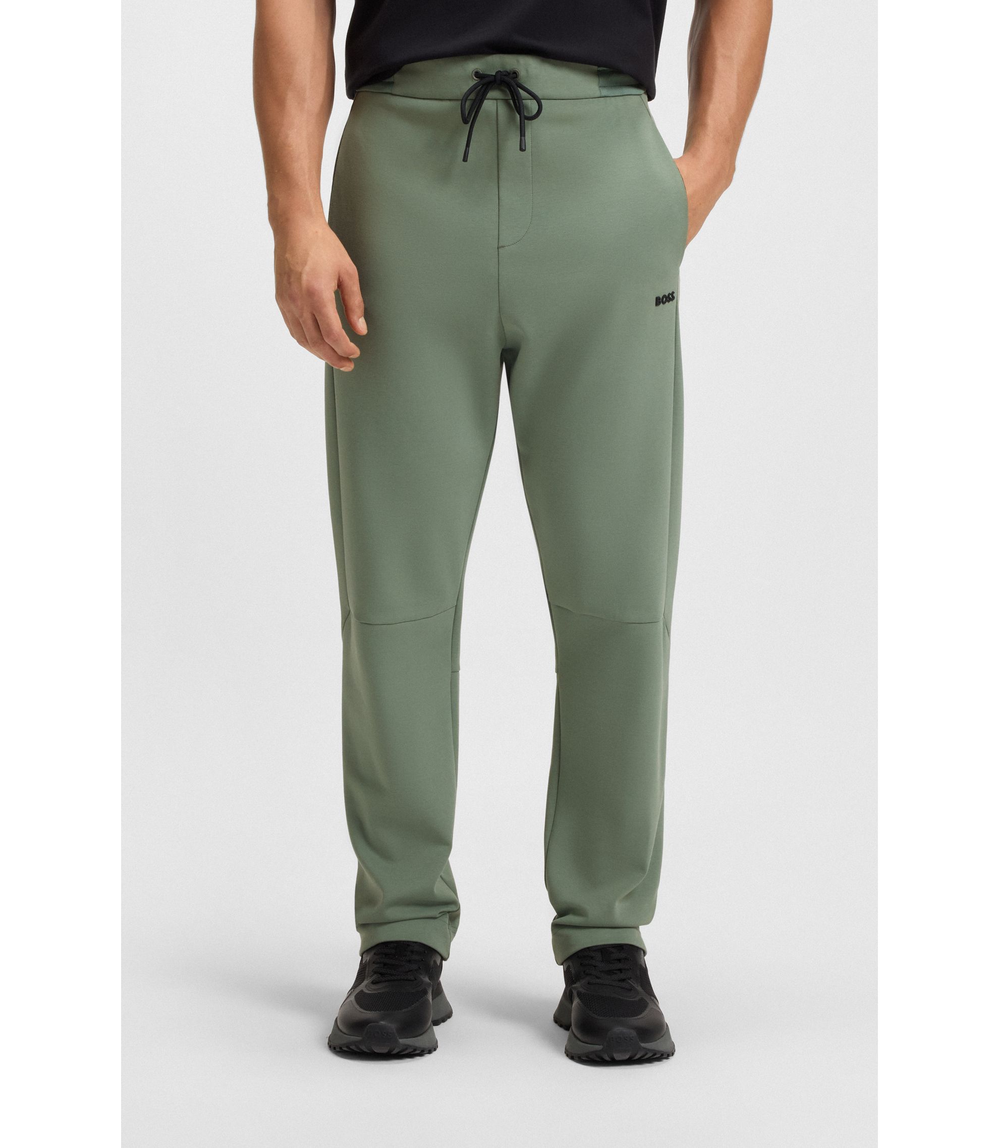 Jogginghose aus Baumwoll-Mix mit gestreiftem Bund