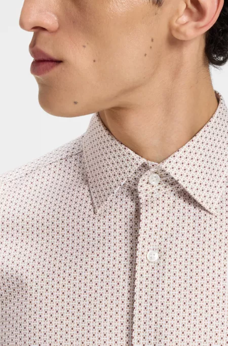 Chemise Slim en twill de coton imprimé