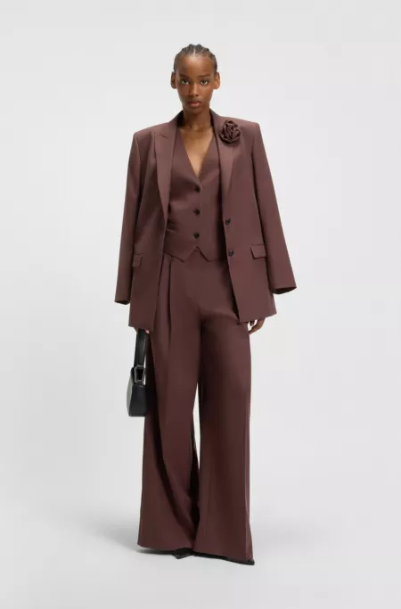 Regular-fit waistcoat in stretch fabric