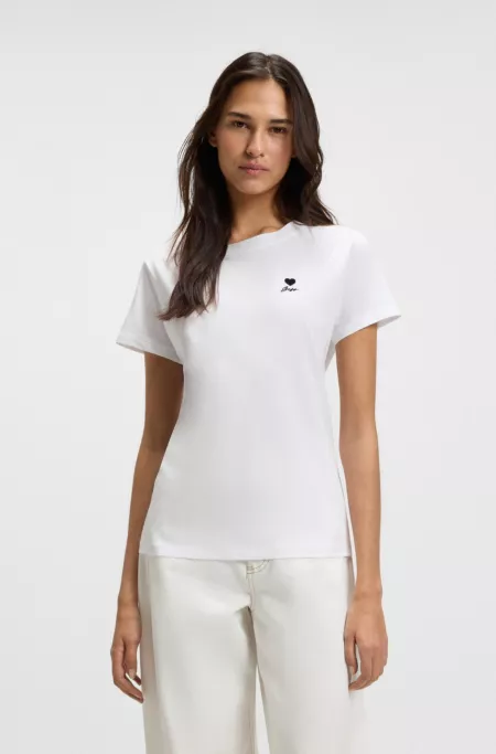 Cotton-jersey T-shirt with chest artwork