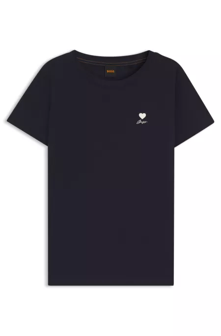 Cotton-jersey T-shirt with chest artwork