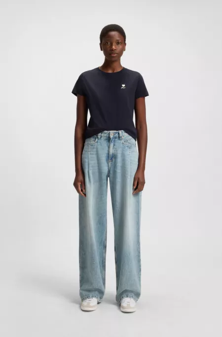 Cotton-jersey T-shirt with chest artwork