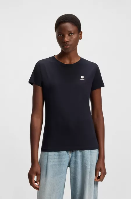 Cotton-jersey T-shirt with chest artwork