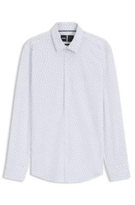 Slim-fit shirt in printed performance-stretch jersey 1