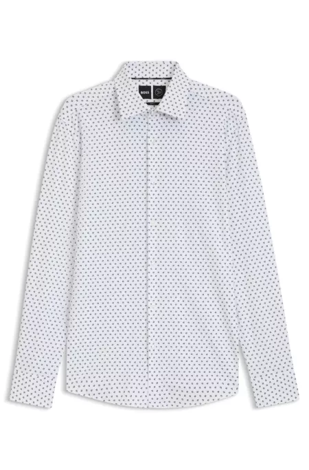 Chemise Slim en tissu stretch performant confectionné en Italie