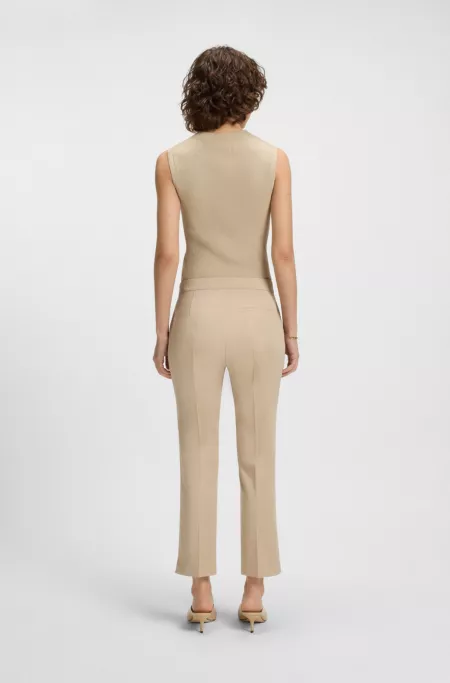 Slim-fit trousers in stretch cotton
