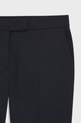 Slim-fit trousers in stretch cotton, Dark Blue