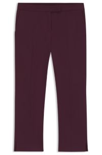 Slim-fit trousers in stretch cotton, Dark Purple