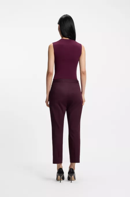 Slim-fit trousers in stretch cotton