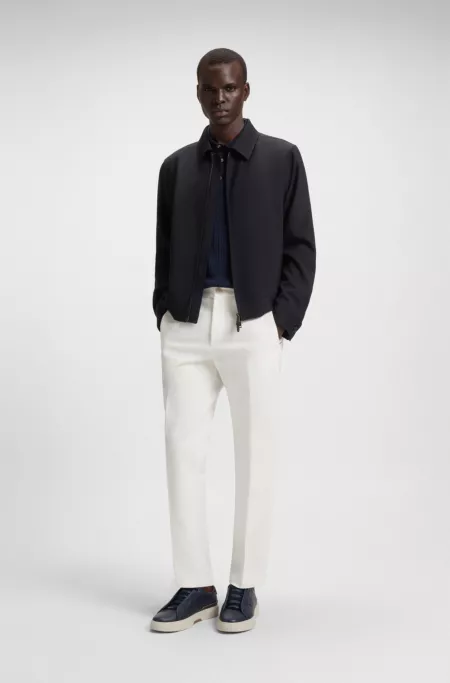 Slim-fit jacket with water-repellent finish