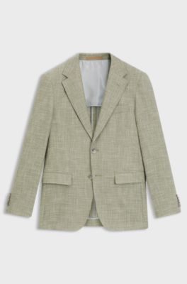 Regular-fit blazer with micro pattern, Beige