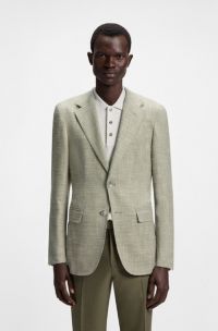 Veste Regular à micro motif, Beige