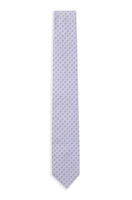 Silk-blend tie with micro pattern