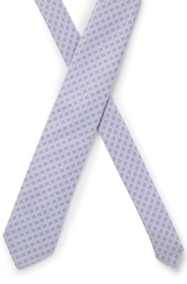 Silk-blend tie with micro pattern, Light Purple