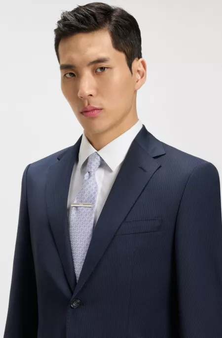 Silk-blend tie with micro pattern