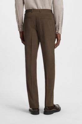 Extra-slim-fit suit in stretch dobby, Brown