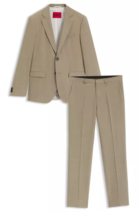 Extra Slim-Fit Anzug aus strukturiertem Stretch-Gewebe