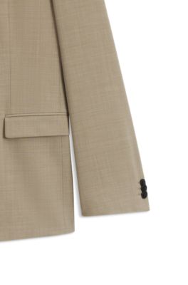 Extra-slim-fit suit in stretch dobby, Beige