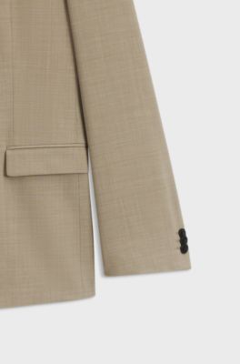 Extra-slim-fit suit in stretch dobby, Beige