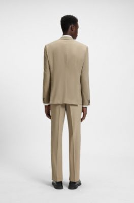 Extra-slim-fit suit in stretch dobby, Beige