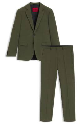 Extra-slim-fit suit in stretch dobby 1