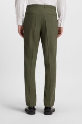 Extra-slim-fit suit in stretch dobby, Olive