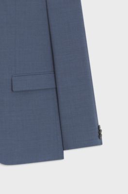 Extra-slim-fit suit in stretch dobby, Blue