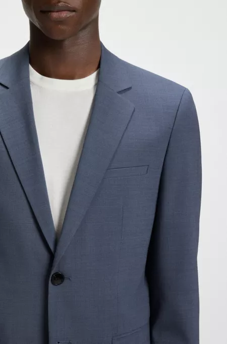 Extra-slim-fit suit in stretch dobby