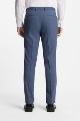 Extra Slim-Fit Anzug aus strukturiertem Stretch-Gewebe, Blau