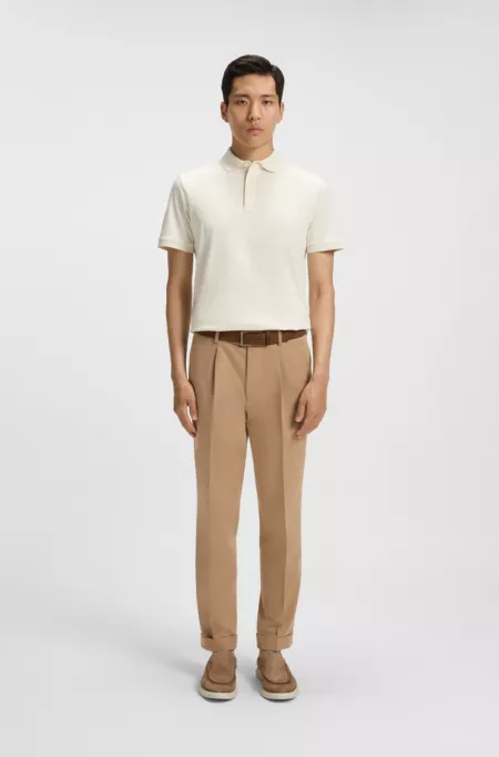 Relaxed-fit trousers in cotton-blend twill
