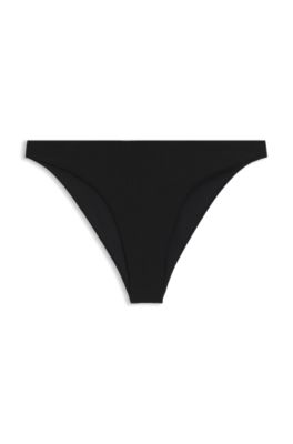 Bikini bottoms with logo label, Black