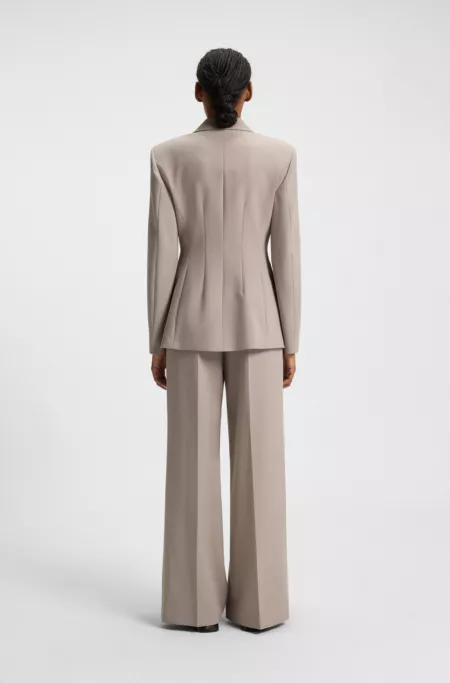Regular-fit trousers with wide leg