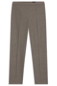 Regular-fit trousers in a micro-patterned wool blend, Patterned