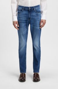 Delaware slim-fit jeans in blue comfort-stretch denim, Blue