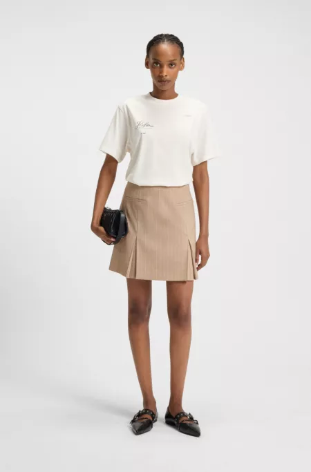 Cotton-jersey T-shirt with Parisian graphic print