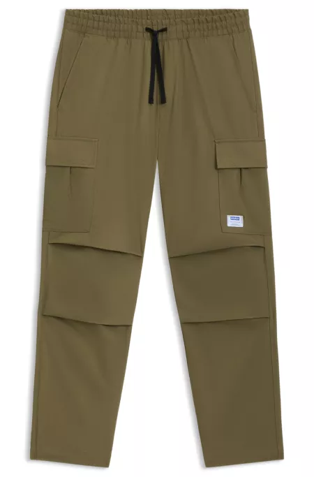Relaxed-fit cargo trousers in ripstop cotton