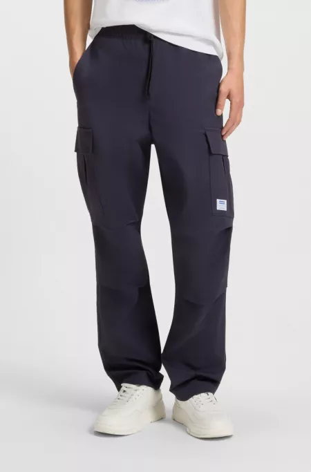 Relaxed-fit cargo trousers in ripstop cotton